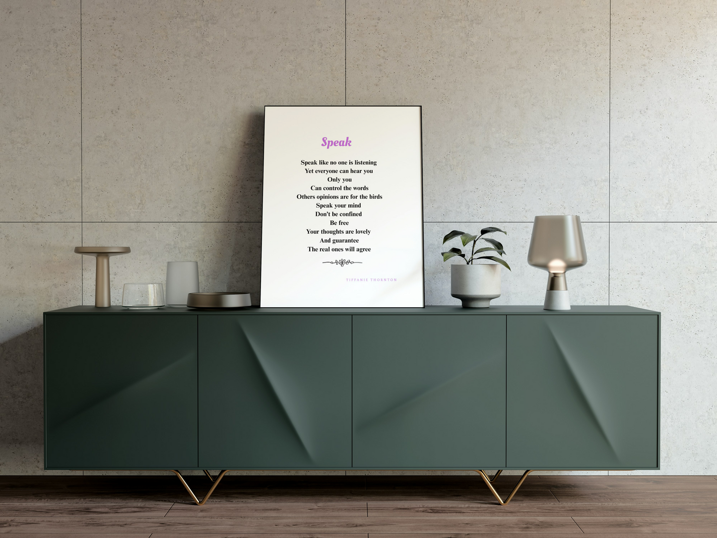 Speak Poem Printable Wall Art