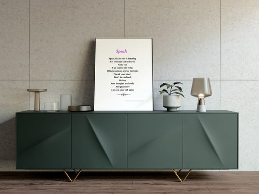 Speak Poem Printable Wall Art
